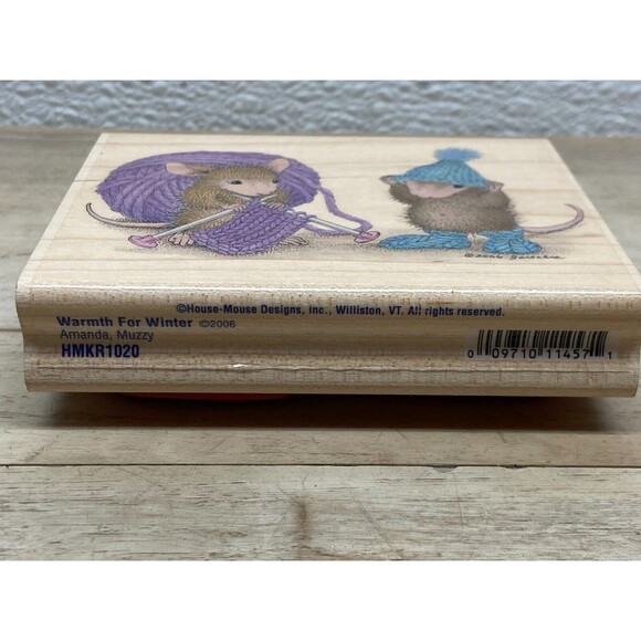 2006 Stampabilities House-Mouse Warmth For Winter Wood Mounted Rubber Stamp - Picture 4 of 6